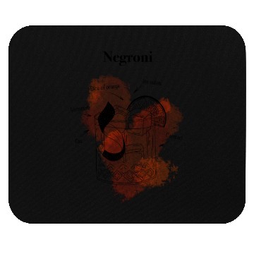 Discover Negroni Cocktail Illustration Classic Hand-Drawn Mouse Pads