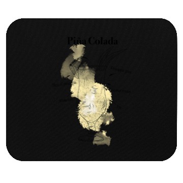 Discover Piña Colada Cocktail Tropical Hand-Drawn Recipe Mouse Pads