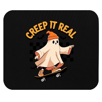 Discover Spooky Skateboard Ghost Mouse Pads
