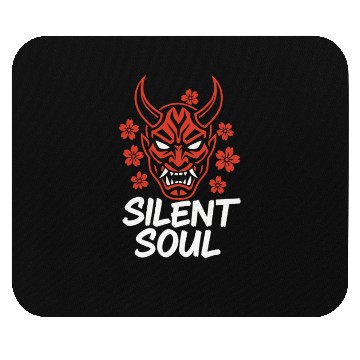 Discover Demon Mask Cherry Blossom Design Mouse Pads