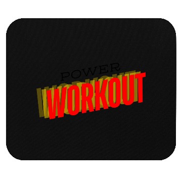 Discover Dynamic Workout Typography Design Mouse Pads