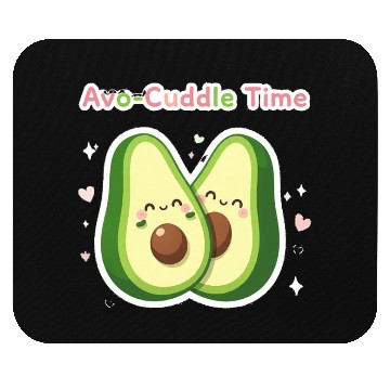 Discover Cute Avocado Cuddle Design Mouse Pads