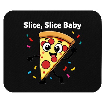Discover Whimsical Pizza Slice Character Design Mouse Pads