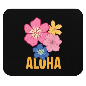 Discover Tropical Aloha Floral Design Mouse Pads