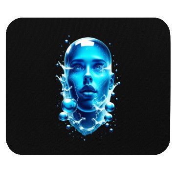Discover Futuristic Water-Alien Portrait Mouse Pads