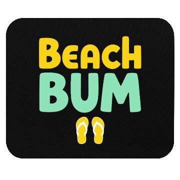 Discover Beach B Typography with Flip Flops Mouse Pads