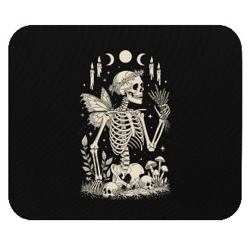 Discover Gothic Skeleton Fairy With Moon Phases Mouse Pads