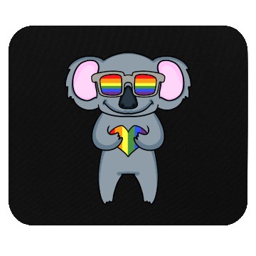 Discover Rainbow Sunglasses Koala Heart Mouse Pads