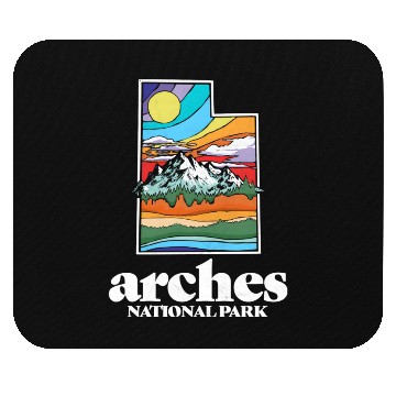 Discover Arches National Park Utah Vintage Nature Outdoor Mouse Pads