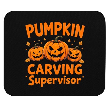 Discover Pumpkin Carving Supervisor Funny Halloween  Mouse Pads