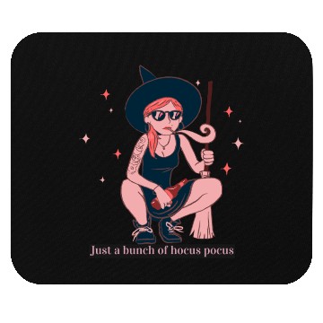 Discover Witch Girl Hocus Pocus Illustration Mouse Pads