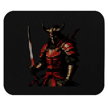 Discover Demon Warrior Dot Art Design Mouse Pads