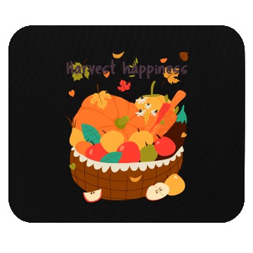 Discover Harvest Happiness Fall Produce Illustration Mouse Pads