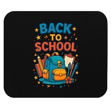 Discover Colorful Back to School Backpack Design Mouse Pads