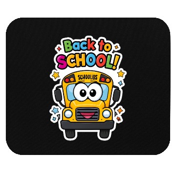 Discover Back to School Happy School Bus Mouse Pads
