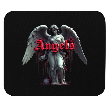 Discover Serene Angel with Red  Mouse Pads