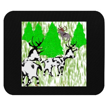 Discover Whimsical Forest Moose with Reindeer Mouse Pads