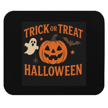 Discover Halloween Trick or Treat Pumpkin Design Mouse Pads