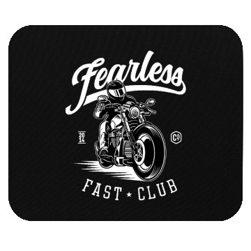 Discover Fearless Motorcycle Club Logo Design Mouse Pads