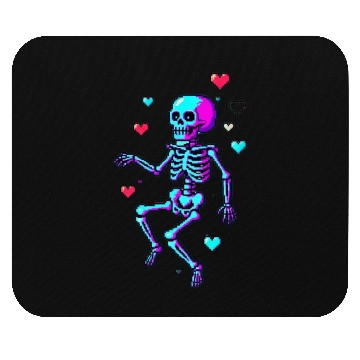 Discover Neon Skeleton Dancing Pixels Mouse Pads