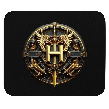 Discover Regal Dragon Emblem with Shield Mouse Pads