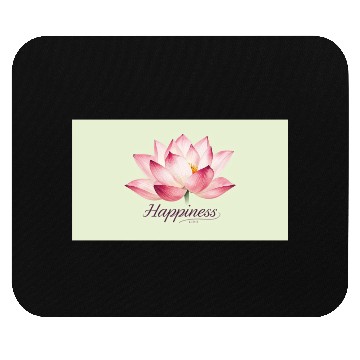 Discover Serene Lotus Happiness Design Mouse Pads