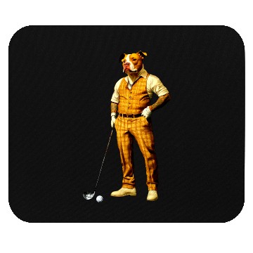 Discover Pitbull golfer Mouse Pads