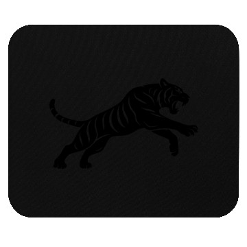Discover Tiger Attack Silhouette Mouse Pads