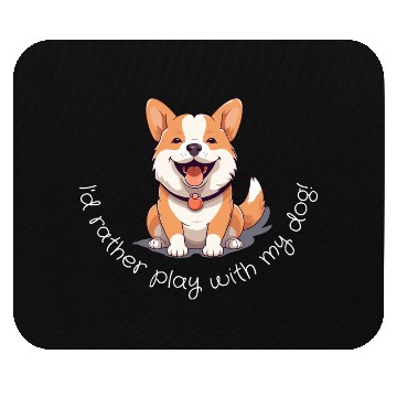 Discover Joyful Corgi Playfulness Design Mouse Pads
