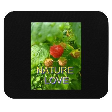 Discover Vivid Raspberry and Greenery Nature Design Mouse Pads