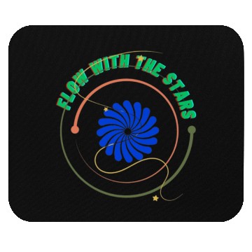 Discover Cosmic Spiral with Stars and Text Mouse Pads
