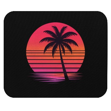 Discover Tropical Sunset Silhouette Design Mouse Pads