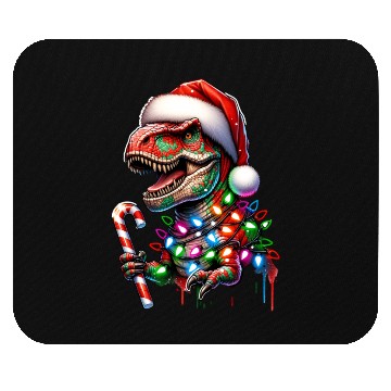 Discover Festive Dinosaur Christmas Trolls Mouse Pads