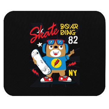 Discover Skateboarding Bear NY Skate Mouse Pads