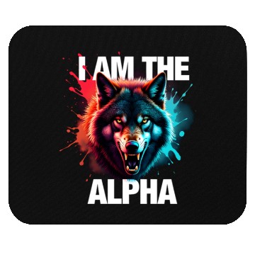 Discover I Am The Alpha Wolf Mouse Pads
