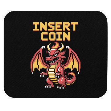 Discover Pixel Art Retro Dragon Insert Coin Design Mouse Pads