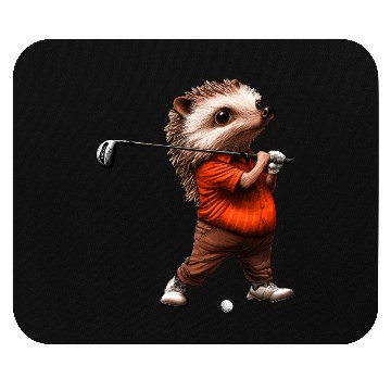Discover Hedgehog Golf / Golfer Hedgehog Mouse Pads
