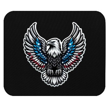 Discover Patriotic Eagle Emblem Mouse Pads