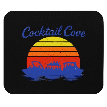 Discover Cocktail Cove Boating Raft Up Mouse Pads