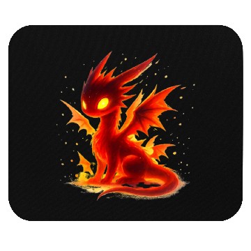 Discover Luminous Fire Dragon Illustration Mouse Pads