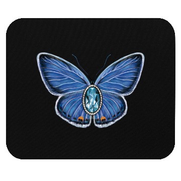 Discover March Eastern Tailed Blue Butterfly Gemstone Art Mouse Pads