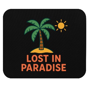 Discover Tropical Sunset Palm Illustration Mouse Pads