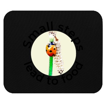 Discover Small Steps Lead to Food – Ladybug Art Mouse Pads