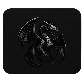 Discover Dragon Design - Minimalist Mythical Creature Mouse Pads