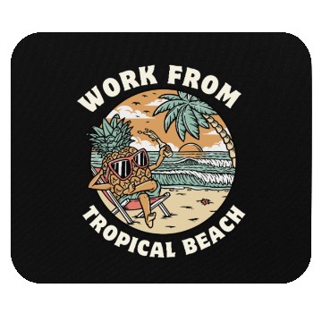 Discover Work From Tropical Beach – Digital Nomad Summer  Mouse Pads