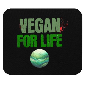 Discover Vegan for Life Earth Theme Design Mouse Pads