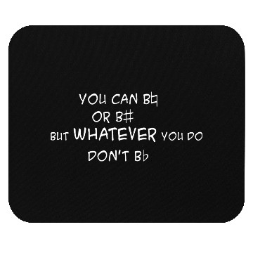 Discover B NATURAL white font Mouse Pads