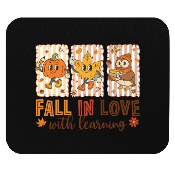 Discover Fall In Love With Learning Cozy Autumn Pumpkin Mouse Pads