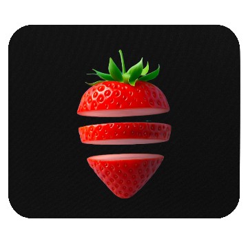 Discover Deconstructed Strawberry Illustration Mouse Pads