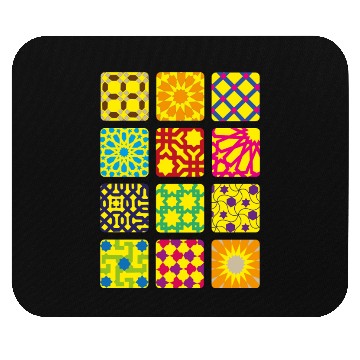 Discover Colorfull Geometric squares Mouse Pads